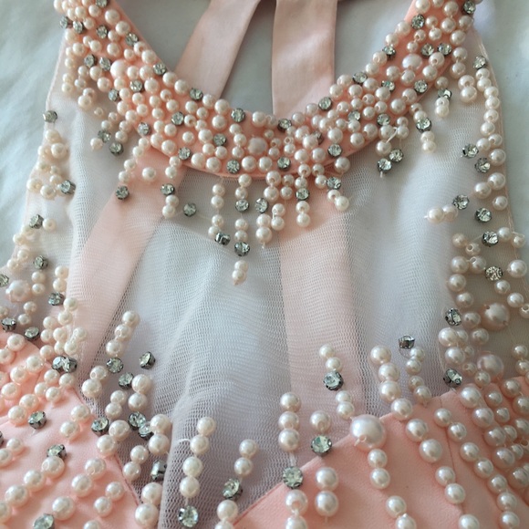 Beautiful Peach Colored Dress - Picture 4 of 7